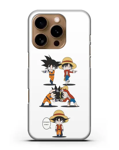 Чехол аниме Ванпис (One Piece) Гоку и Луффи силиконовый для iPhone 16 Pro