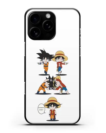 Чехол аниме Ванпис (One Piece) Гоку и Луффи силиконовый для iPhone 16 Pro Max