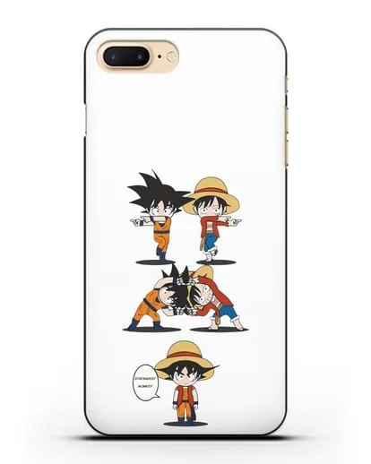 Чехол аниме Ванпис (One Piece) Гоку и Луффи силиконовый для iPhone 8 Plus