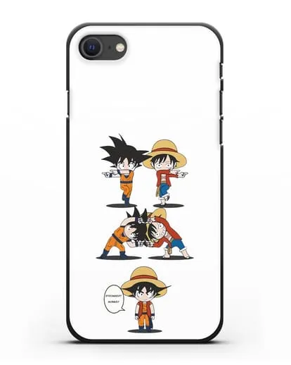 Чехол аниме Ванпис (One Piece) Гоку и Луффи силиконовый для iPhone SE 2020
