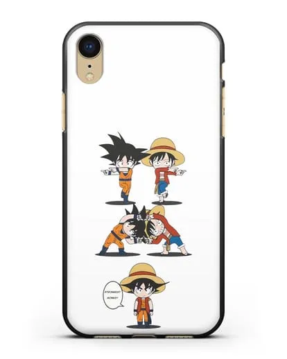 Чехол аниме Ванпис (One Piece) Гоку и Луффи силиконовый для iPhone XR