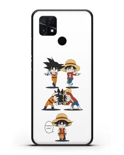 Чехол аниме Ванпис (One Piece) Гоку и Луффи силиконовый для Xiaomi Poco C40