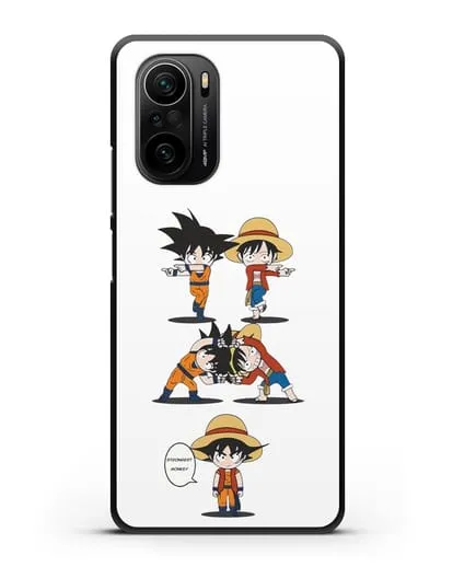Чехол аниме Ванпис (One Piece) Гоку и Луффи силиконовый для Xiaomi Poco F3