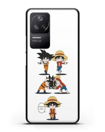 Чехол аниме Ванпис (One Piece) Гоку и Луффи силиконовый для Xiaomi Poco F4