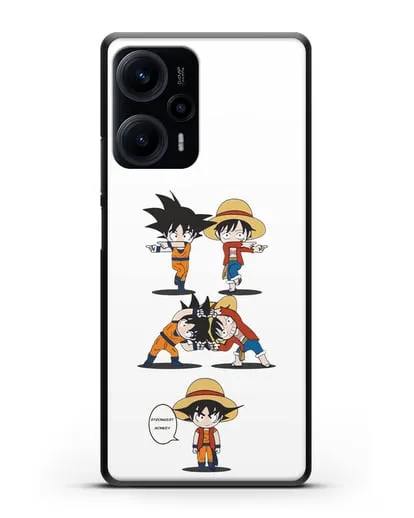 Чехол аниме Ванпис (One Piece) Гоку и Луффи силиконовый для Xiaomi Poco F5