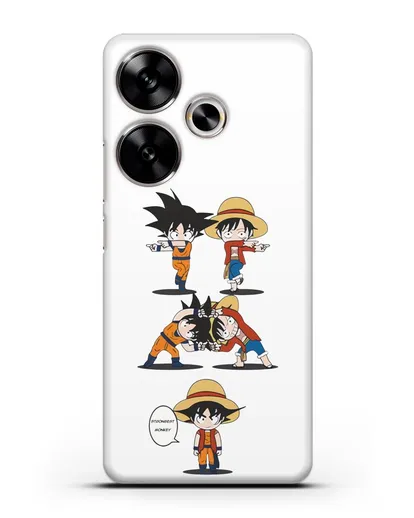 Чехол аниме Ванпис (One Piece) Гоку и Луффи силиконовый для Xiaomi Poco F6