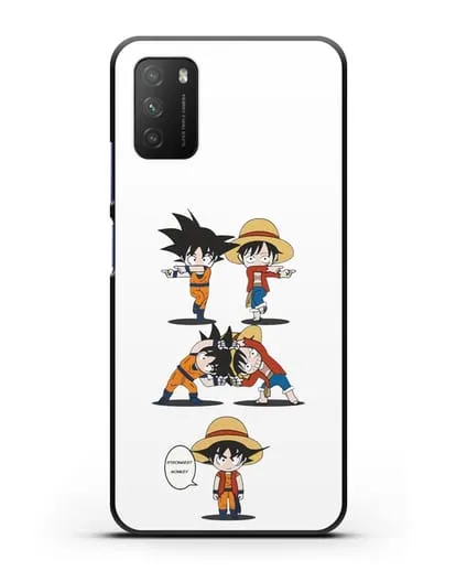 Чехол аниме Ванпис (One Piece) Гоку и Луффи силиконовый для Xiaomi Poco M3