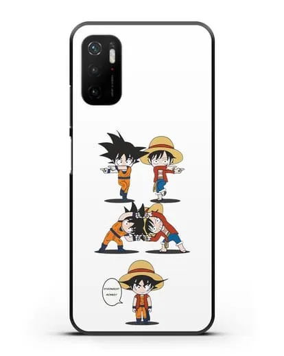 Чехол аниме Ванпис (One Piece) Гоку и Луффи силиконовый для Xiaomi Poco M3 Pro