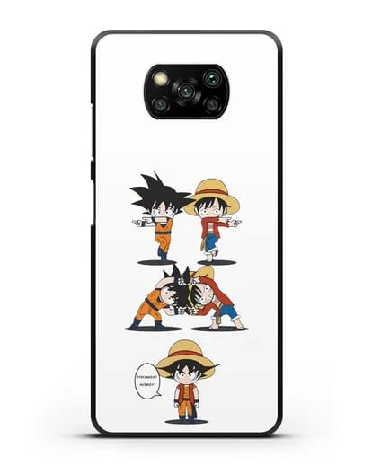 Чехол аниме Ванпис (One Piece) Гоку и Луффи силиконовый для Xiaomi Poco X3