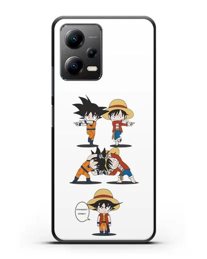 Чехол аниме Ванпис (One Piece) Гоку и Луффи силиконовый для Xiaomi Poco X5