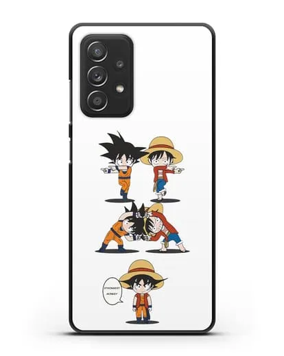 Чехол аниме Ванпис (One Piece) Гоку и Луффи силиконовый для Samsung Galaxy A53