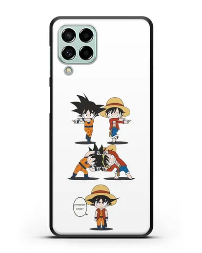 Чехол аниме Ванпис (One Piece) Гоку и Луффи силиконовый для Samsung Galaxy M53 [SM-M536]