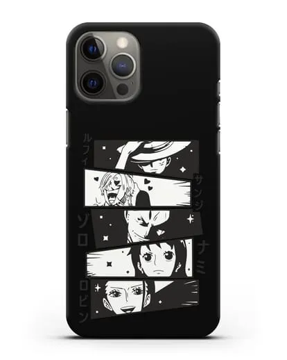 Чехол аниме Ванпис (One Piece) персонажи коллаж силиконовый для iPhone 12 Pro Max