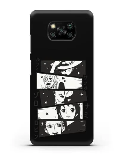 Чехол аниме Ванпис (One Piece) персонажи коллаж силиконовый для Xiaomi Poco X3
