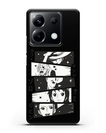 Чехол аниме Ванпис (One Piece) персонажи коллаж силиконовый для Xiaomi Poco X6