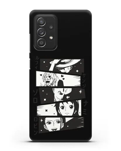 Чехол аниме Ванпис (One Piece) персонажи коллаж силиконовый для Samsung Galaxy A53