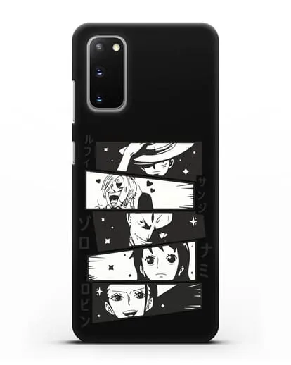 Чехол аниме Ванпис (One Piece) персонажи коллаж силиконовый для Samsung Galaxy S20 [SM-G980F]