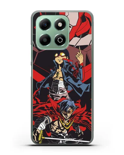 Чехол аниме Гуррен Лаганн (Gurren Lagann) Камина и Симон силиконовый для Honor X6b