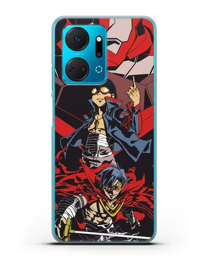 Чехол аниме Гуррен Лаганн (Gurren Lagann) Камина и Симон силиконовый для Honor X7a Plus