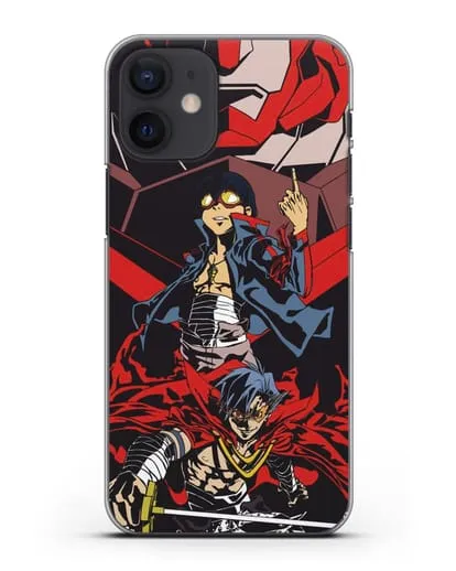 Чехол аниме Гуррен Лаганн (Gurren Lagann) Камина и Симон силиконовый для iPhone 12 mini