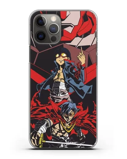 Чехол аниме Гуррен Лаганн (Gurren Lagann) Камина и Симон силиконовый для iPhone 12 Pro