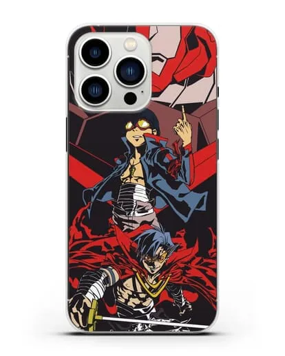 Чехол аниме Гуррен Лаганн (Gurren Lagann) Камина и Симон силиконовый для iPhone 13 Pro