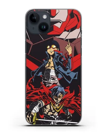 Чехол аниме Гуррен Лаганн (Gurren Lagann) Камина и Симон силиконовый для iPhone 14 Plus