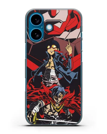Чехол аниме Гуррен Лаганн (Gurren Lagann) Камина и Симон силиконовый для iPhone 16