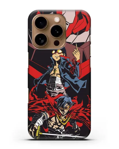 Чехол аниме Гуррен Лаганн (Gurren Lagann) Камина и Симон силиконовый для iPhone 16 Pro
