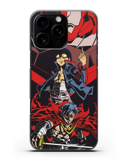 Чехол аниме Гуррен Лаганн (Gurren Lagann) Камина и Симон силиконовый для iPhone 16 Pro Max