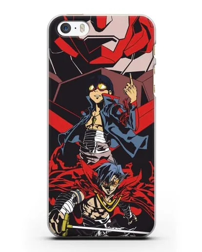 Чехол аниме Гуррен Лаганн (Gurren Lagann) Камина и Симон силиконовый для iPhone 5/5s/SE