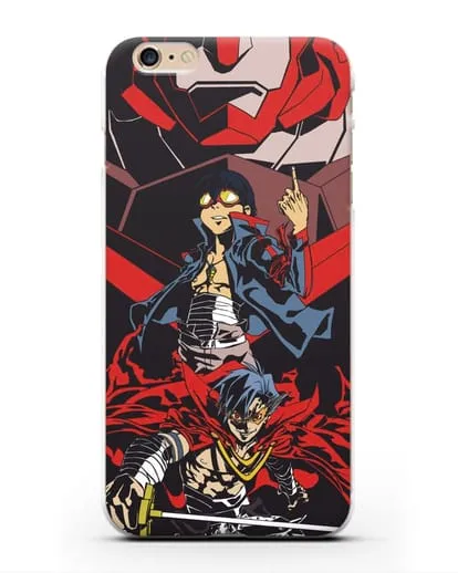 Чехол аниме Гуррен Лаганн (Gurren Lagann) Камина и Симон силиконовый для iPhone 6 Plus