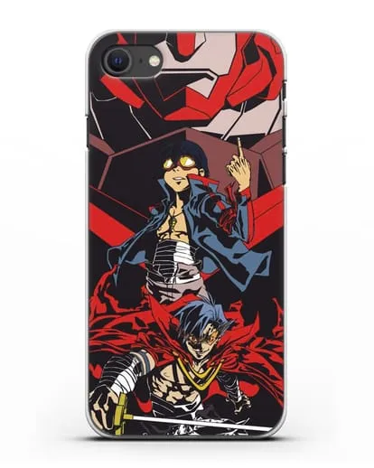 Чехол аниме Гуррен Лаганн (Gurren Lagann) Камина и Симон силиконовый для iPhone SE 2020