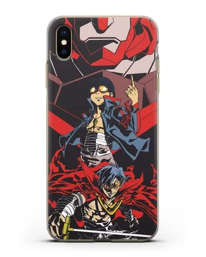 Чехол аниме Гуррен Лаганн (Gurren Lagann) Камина и Симон силиконовый для iPhone XS Max