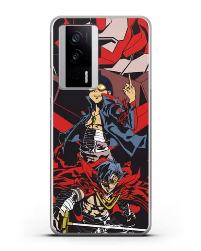 Чехол аниме Гуррен Лаганн (Gurren Lagann) Камина и Симон силиконовый для Xiaomi Poco F5 Pro