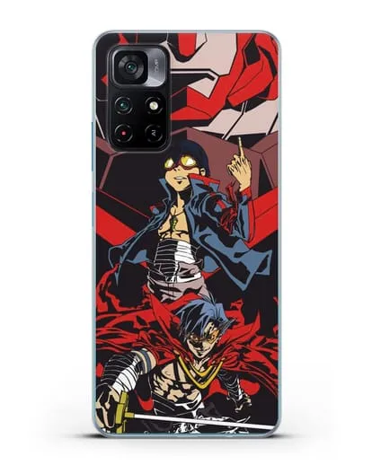 Чехол аниме Гуррен Лаганн (Gurren Lagann) Камина и Симон силиконовый для Xiaomi Poco M4 Pro 5G