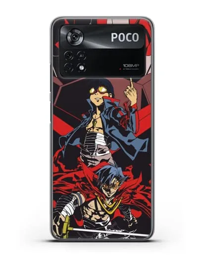 Чехол аниме Гуррен Лаганн (Gurren Lagann) Камина и Симон силиконовый для Xiaomi Poco X4 Pro