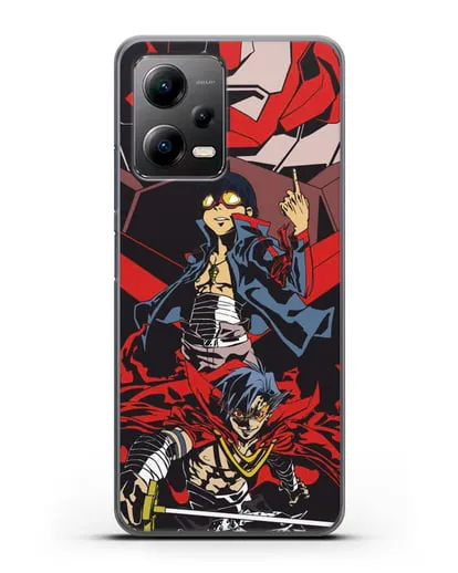 Чехол аниме Гуррен Лаганн (Gurren Lagann) Камина и Симон силиконовый для Xiaomi Poco X5