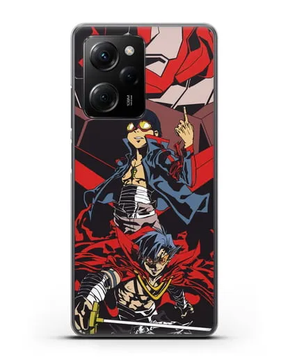 Чехол аниме Гуррен Лаганн (Gurren Lagann) Камина и Симон силиконовый для Xiaomi Poco X5 Pro