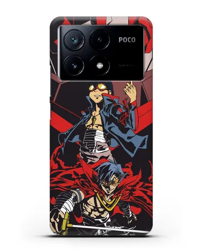 Чехол аниме Гуррен Лаганн (Gurren Lagann) Камина и Симон силиконовый для Xiaomi Poco X6 Pro