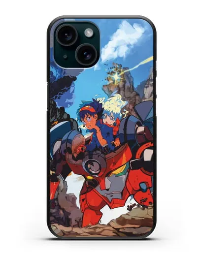 Чехол аниме Гуррен лаганн (Gurren Lagann) робот Симона картинка силиконовый для iPhone 15