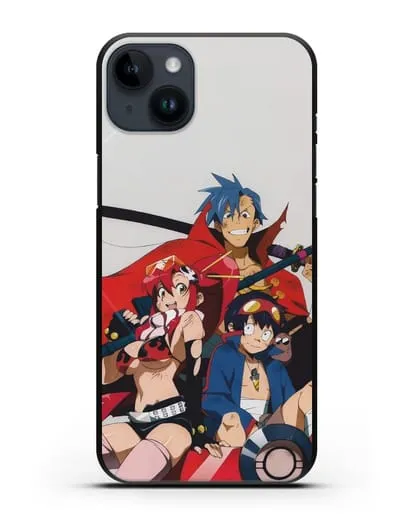 Чехол аниме Гуррен лаганн (Gurren Lagann) обложка аниме силиконовый для iPhone 14 Plus