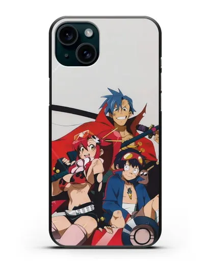 Чехол аниме Гуррен лаганн (Gurren Lagann) обложка аниме силиконовый для iPhone 15 Plus
