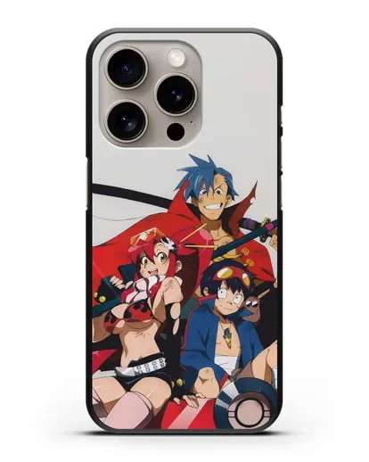 Чехол аниме Гуррен лаганн (Gurren Lagann) обложка аниме силиконовый для iPhone 15 Pro