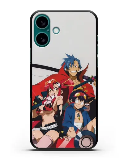 Чехол аниме Гуррен лаганн (Gurren Lagann) обложка аниме силиконовый для iPhone 16 Plus