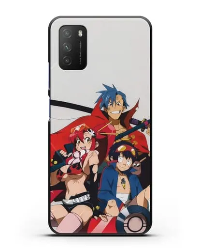 Чехол аниме Гуррен лаганн (Gurren Lagann) обложка аниме силиконовый для Xiaomi Poco M3
