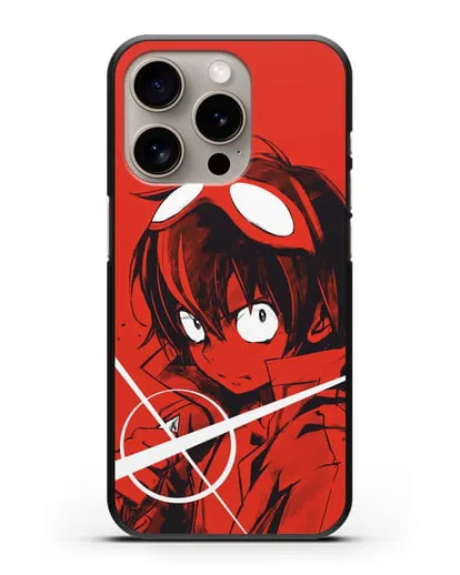 Чехол аниме Гуррен Лаганн (Gurren Lagann) Симон арт силиконовый для iPhone 15 Pro