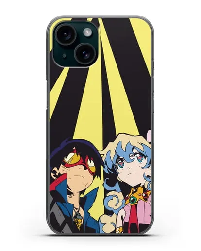 Чехол аниме Гуррен Лаганн (Gurren Lagann) Теппелин силиконовый для iPhone 15