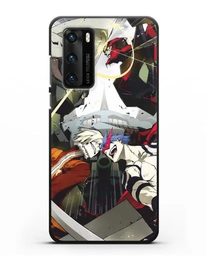 Чехол аниме Гуррен Лаганн (Gurren Lagann) последняя битва силиконовый для Huawei P40