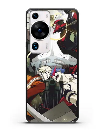Чехол аниме Гуррен Лаганн (Gurren Lagann) последняя битва силиконовый для Huawei P60 Pro
